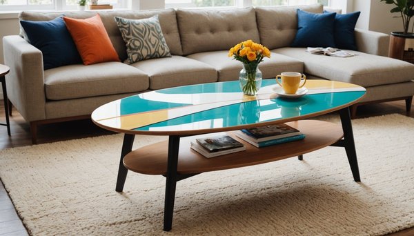 Optez pour une table basse surf pour vos événements tendance